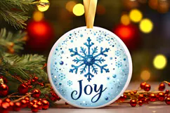 Round Christmass Ornament PNG Product Image 1