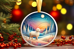 Round Christmass Ornament PNG Product Image 1