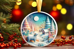 Round Christmass Ornament PNG Product Image 1
