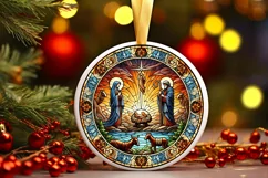 Round Christmas Ornament Sublimation|Clipart Product Image 2