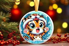 Round Christmas Ornament Sublimation|Clipart Product Image 1