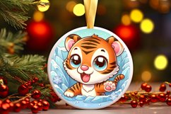 Round Christmas Ornament Sublimation|Clipart Product Image 1