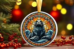 Round Christmas Ornament Sublimation|Clipart Product Image 1