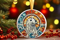 Round Christmas Ornament Sublimation|Clipart Product Image 1