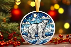 Round Christmas Ornament Sublimation|Clipart Product Image 1