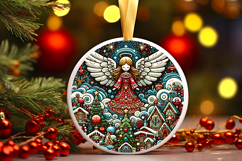 Round Christmass Ornament PNG Product Image 1