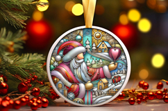 Round Christmass Ornament PNG Product Image 1