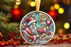Round Christmass Ornament PNG Product Image 1