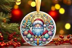 Round Christmass Ornament PNG Product Image 1