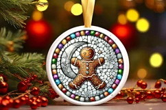 Round Christmas Ornament Sublimation|Clipart Product Image 2
