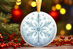 Round Christmass Ornament PNG Product Image 1