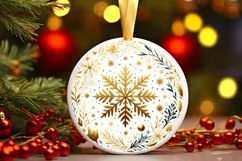Round Christmas Ornament Sublimation|Clipart Product Image 1