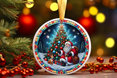 Round Christmass Ornament PNG Product Image 1