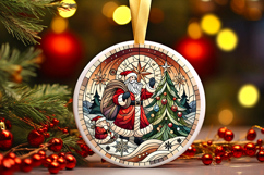 Round Christmass Ornament PNG Product Image 1