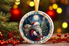 Round Christmas Ornament Sublimation|Clipart Product Image 1