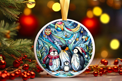 Round Christmass Ornament PNG Product Image 1