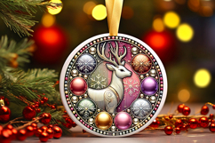 Round Christmass Ornament PNG Product Image 1