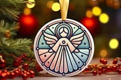 Round Christmas Ornament Sublimation|Clipart Product Image 2