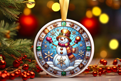 Round Christmass Ornament PNG Product Image 1