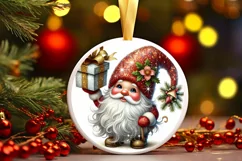 Round Christmas Ornament Sublimation|Clipart Product Image 2