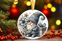 Round Christmas Ornament Sublimation|Clipart Product Image 2