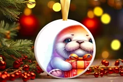 Cute Baby Walrus Winter Clothes PNG Product Image 1