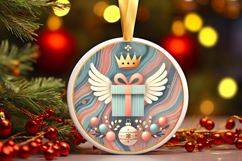 Round Christmass Ornament PNG Product Image 1