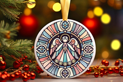 Round Christmass Ornament PNG Product Image 1