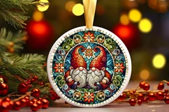 Round Christmas Ornament Sublimation|Clipart Product Image 2