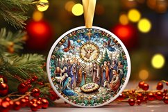Round Christmas Ornament Sublimation|Clipart Product Image 1