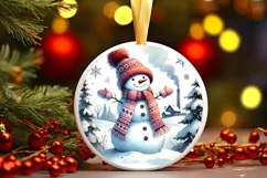 Round Christmas Ornament Sublimation|Clipart Product Image 2
