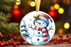 Round Christmas Ornament Sublimation|Clipart Product Image 2