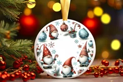 Winter Gnomes Round Ornament PNG Product Image 3