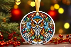Round Christmas Ornament Sublimation|Clipart Product Image 1