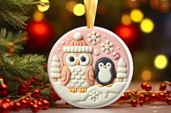 Round Christmas Ornament Sublimation|Clipart Product Image 2