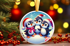 Round Christmass Ornament PNG Product Image 1