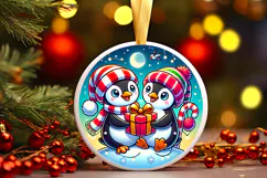 Round Christmass Ornament PNG Product Image 1