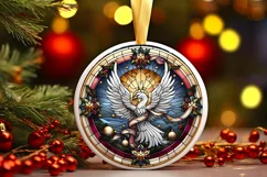 Round Christmas Ornament Sublimation|Clipart Product Image 2
