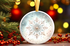 Round Christmass Ornament PNG Product Image 1