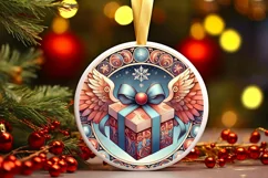 Round Christmas Ornament Sublimation|Clipart Product Image 2