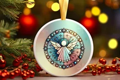 Round Christmas Ornament Sublimation|Clipart Product Image 2
