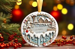 Round Christmas Ornament Sublimation|Clipart Product Image 2