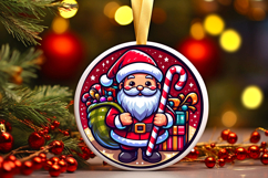 Round Christmass Ornament PNG Product Image 1