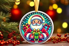 Round Christmas Ornament Sublimation|Clipart Product Image 1