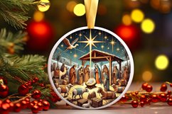 Round Christmas Ornament Sublimation|Clipart Product Image 2