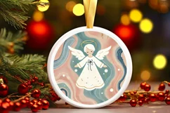 Round Christmas Ornament Sublimation|Clipart Product Image 2
