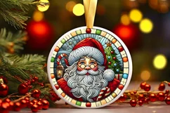 Round Christmas Ornament Sublimation|Clipart Product Image 2