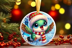 Round Christmas Ornament Sublimation|Clipart Product Image 2