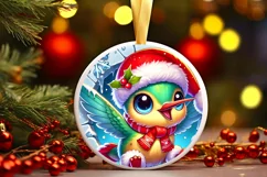 Round Christmas Ornament Sublimation|Clipart Product Image 2