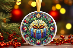 Round Christmass Ornament PNG Product Image 1